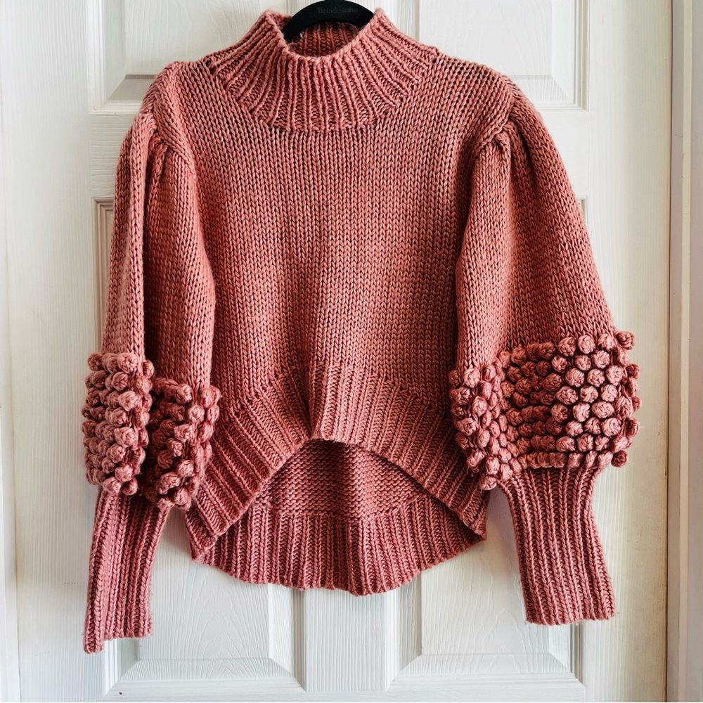 C/MEO Collective Blush Pink Turtleneck Sweater Small